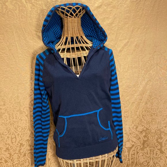 VANS  KNIT STRIPED  CHECKERS HOODIE SIZE MED - Picture 1 of 6